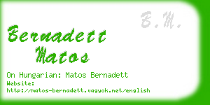 bernadett matos business card